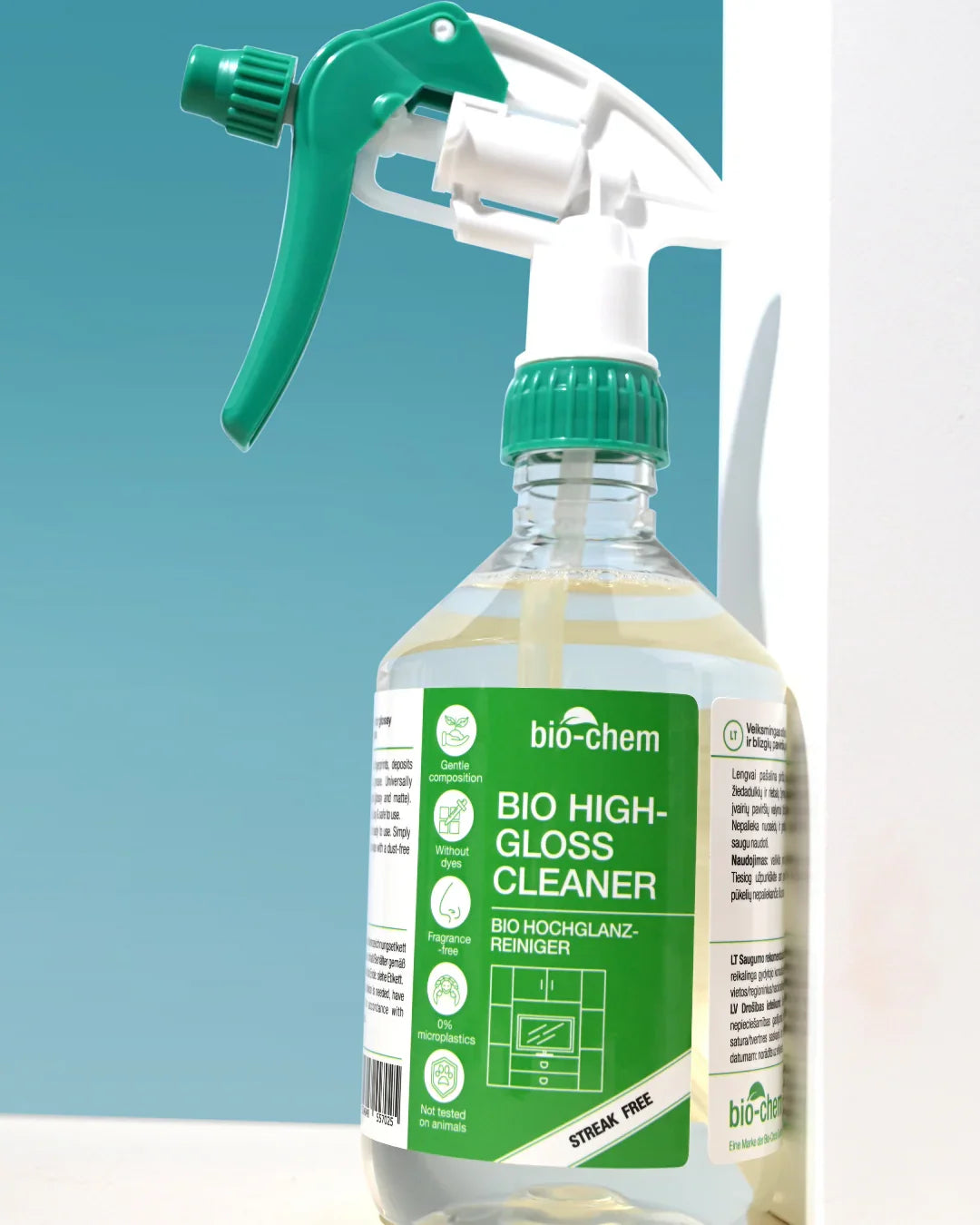 Langų ir blizgių paviršių valiklis BIO HIGH-GLOSS CLEANER