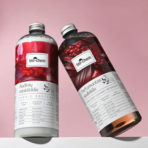 Rinkinys: parfumuotas skalbiklis ir minkštiklis ROUGE